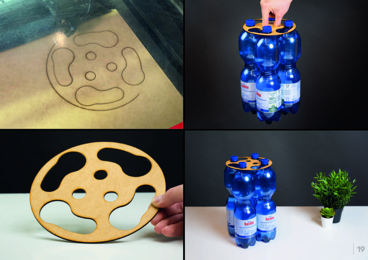 Laser cut bottle carrier